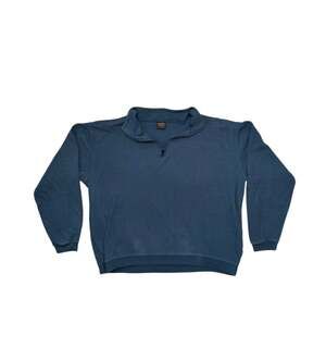 Vintage Woolrich Quarter-Zip Sweatshirt, Navy Blue, Size XL
